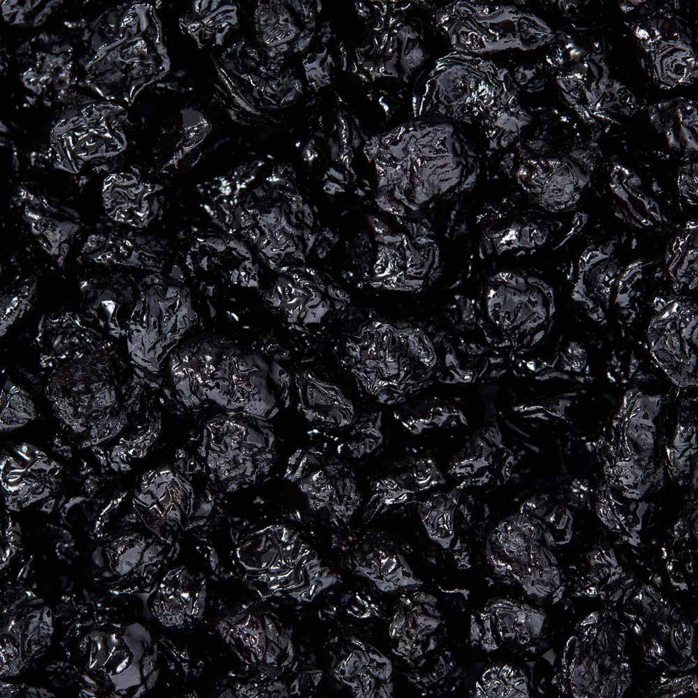 Close-up of dried blueberries healthy snacking UK
