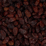 Close-up of dark brown sultanas healthy snacking UK