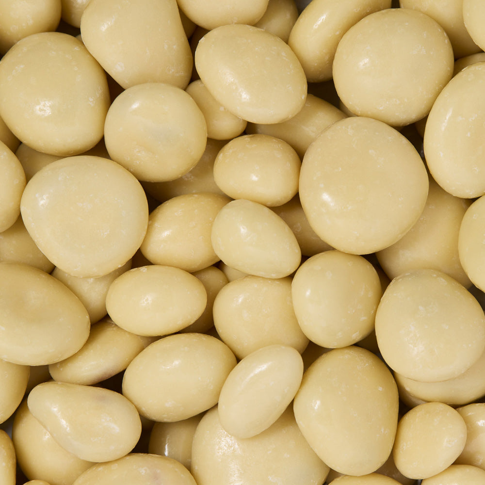 Close-up of yoghurt coated cranberries healthy snacking UK